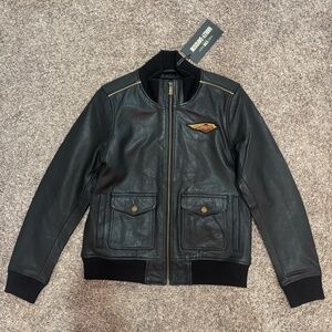 New Harley Davidson 120th Anniversary Edition Leather Jacket Black Size M